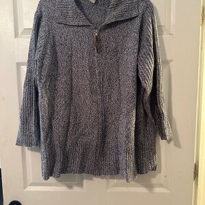 Venezia Heathered Purple Cowl Neck Sweater